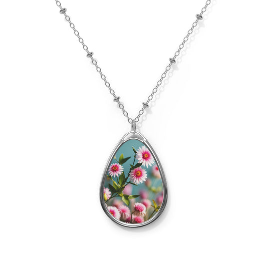 Flowers Oval Necklace