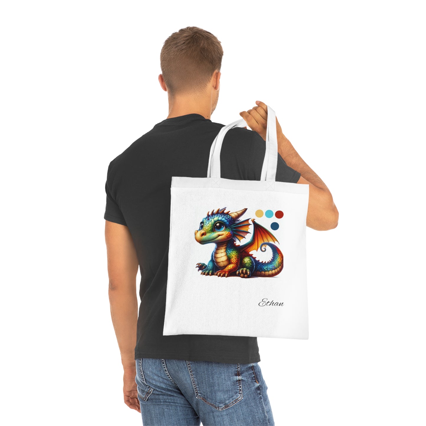 Personalised Dragon Cotton Tote