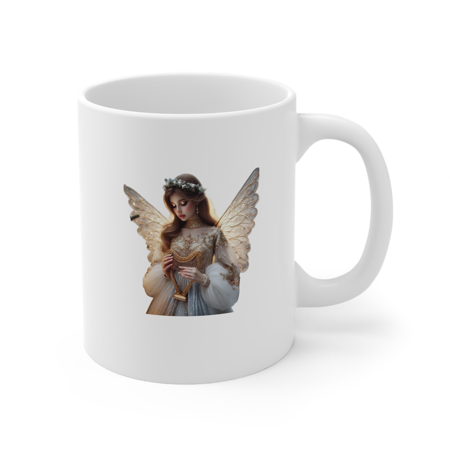 Angel Ceramic Coffee Cups, 11oz