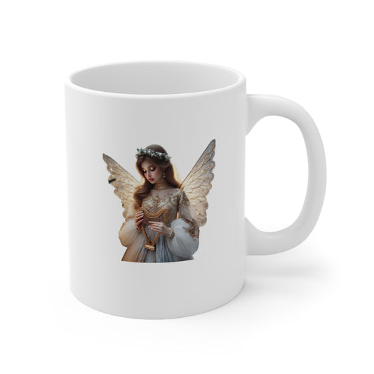 Angel Ceramic Coffee Cups, 11oz