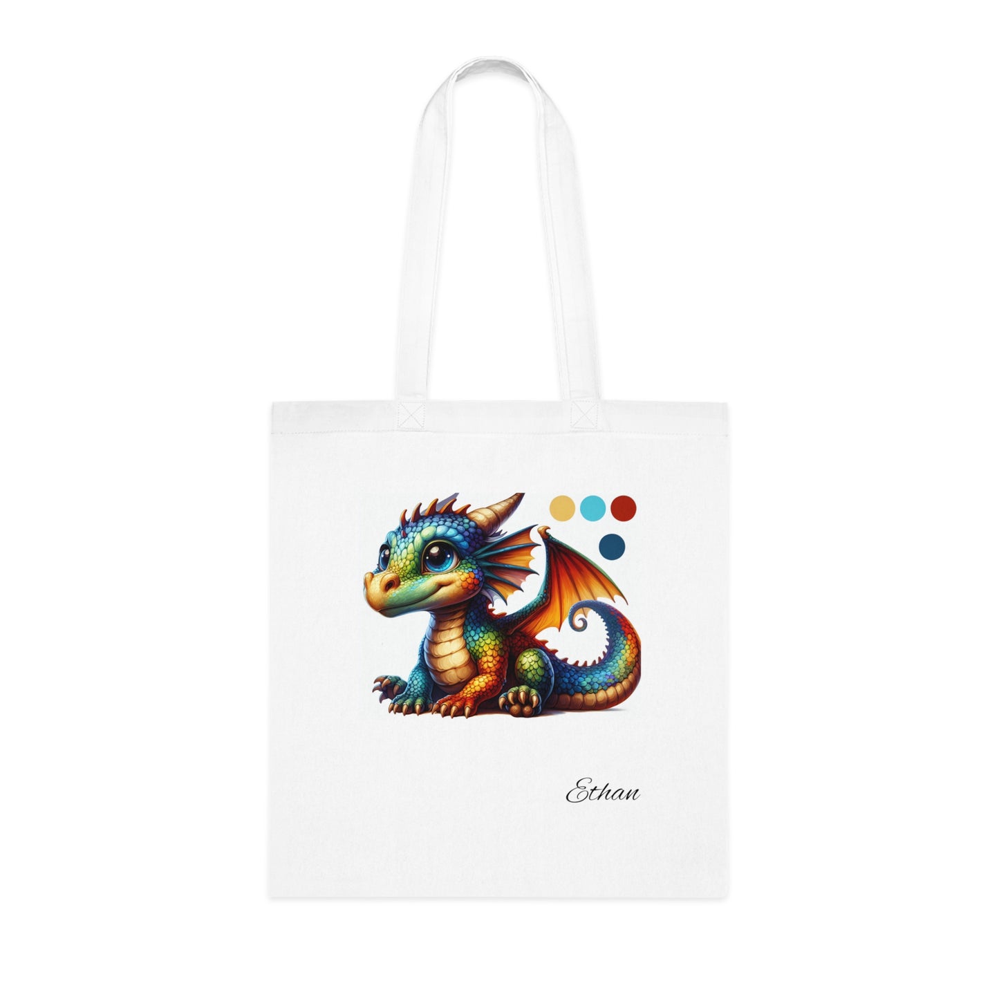 Personalised Dragon Cotton Tote