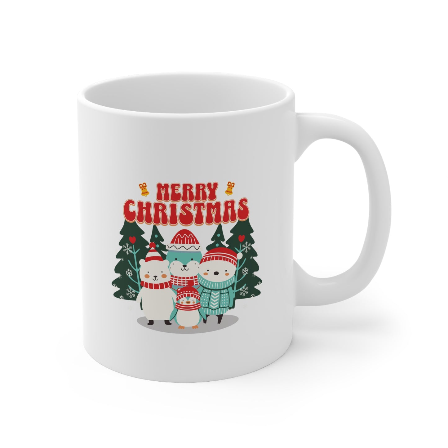 Christmas Ceramic Coffee Cups, 11oz