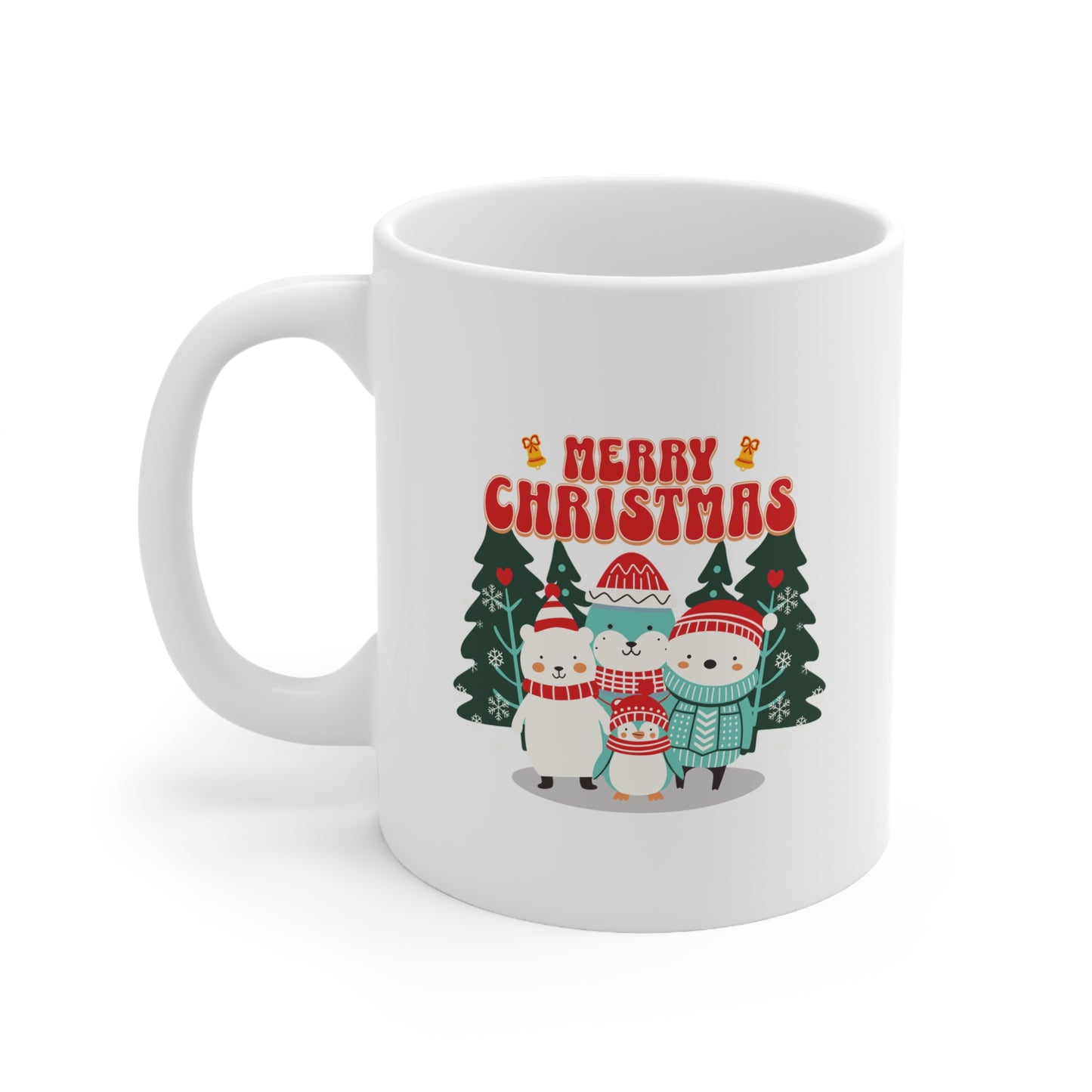 Christmas Ceramic Coffee Cups, 11oz