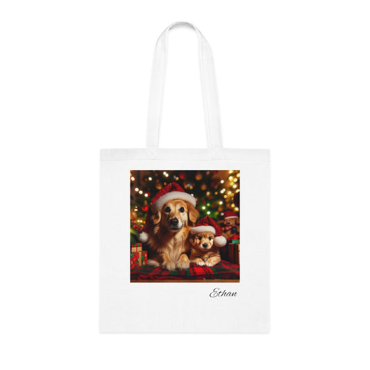 Personalised Christmas dogs Cotton Tote