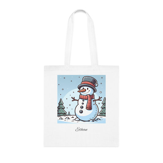 Personalised Snowman Cotton Tote