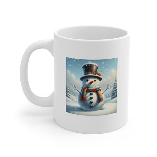 Snowman Ceramic Coffee Cups, 11oz