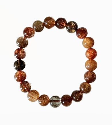 Multicolored Rutilated Quartz Bracelet